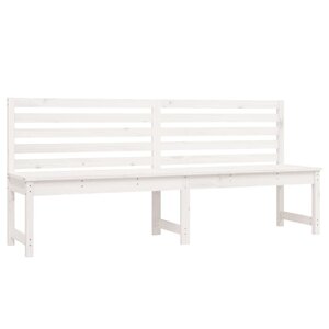 vidaXL Banc de jardin blanc 201 5 cm bois massif de pin