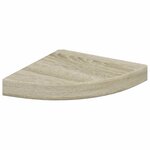 vidaXL Étagère d'angle flottante chêne 25x25x3 8 cm MDF