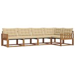 vidaXL Ensemble de canapés d'extérieur 5 pc Naturel et Beige