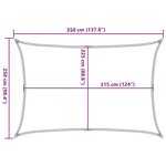 vidaXL Voile d'ombrage 160 g/m² Taupe 2 5x3 5 m PEHD