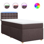vidaXL Sommier à lattes de lit avec matelas Marron foncé 100x200 cm
