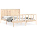 vidaXL Cadre de lit sans matelas bois de pin massif