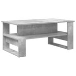 vidaXL Table basse Gris béton 90 x 50 x 40 cm Bois d'ingénierie