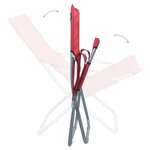 vidaXL Chaises pliables de plage lot de 2 Tissu Rouge