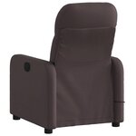 vidaXL Fauteuil de massage inclinable Marron foncé Tissu