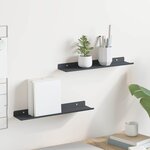 vidaXL Étagère flottante 2 Pièces Anthracite 40 x 8 5 x 2 5 cm Acier