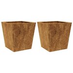vidaXL Jardinières 2 Pièces 40x40x40 cm acier corten