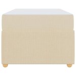 vidaXL Cadre de lit avec matelas Crème 90 x 190 cm tissu