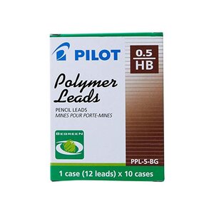 Etui de 12 mines qualité très résistante 0 5 mm Begreen HB x 10 PILOT