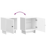 vidaXL Cabinet de chevet Blanc brillant 43 x 34 5 x 50 cm