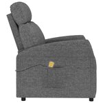 vidaXL Fauteuil de massage Gris foncé Tissu
