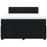 vidaXL Sommier à lattes de lit avec matelas Noir 140x190 cm Velours