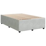 vidaXL Sommier à lattes de lit et matelas Gris clair 120x200cm Velours