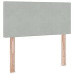 vidaXL Lit de Rangement avec matelas Gris clair 90 x 200 cm Velours