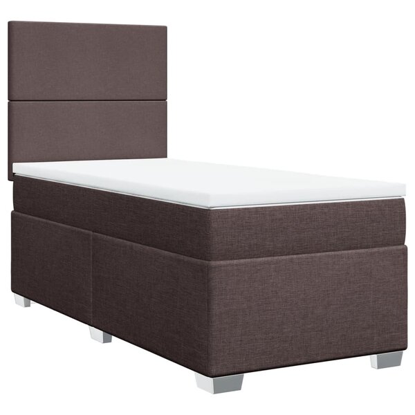 vidaXL Sommier à lattes de lit avec matelas Marron foncé 80x200 cm
