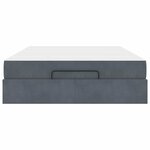 vidaXL Cadre de lit avec matelas Gris foncé 140 x 200 cm Velours