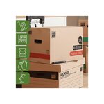 Pack and Move - Lot 30 Cartons Déménagement Premium - 60 X 30 X 30 - Extrême Résistance 25KG - Réutilisable - Poignées Renforcées - 2 Adhésifs Offerts
