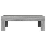 vidaXL Table basse avec LED infini sonoma gris 90x50x30 cm