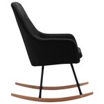vidaXL Chaise à bascule Noir Tissu