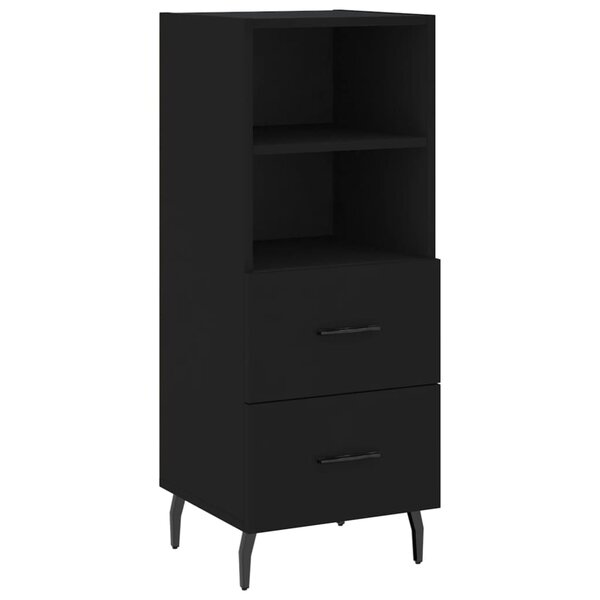 vidaXL Buffet Noir 34 5x34x90 cm Bois d'ingénierie