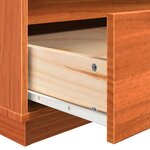 vidaXL Cabinet de chevet avec tiroir Marron cire 60 x 34 x 51 cm