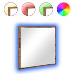 vidaXL Miroir de salle de bain LED Bois Ancien 40 x 37 x 8.5 cm