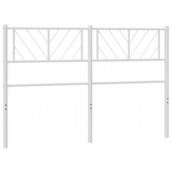 vidaXL Tête de lit métal blanc 135 cm