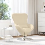 Fauteuil œuf vidaXL en tissu crème