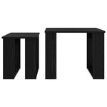 vidaXL Ensemble de tables basses 2 Pièces Chêne noir Bois d'ingénierie