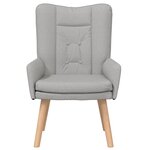 Fauteuil Relaxant vidaXL Gris Nuage en Tissu