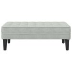 Banc vidaXL Gris clair 113 cm en velours
