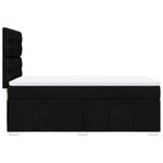 vidaXL Sommier à lattes de lit avec matelas Noir 100x200 cm Tissu