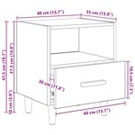 vidaXL Cabinet de chevet 2 Pièces Chêne noir 40 x 35 x 47.5 cm