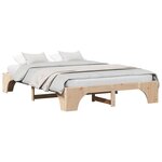 vidaXL Cadre de lit Naturel 150 x 200 cm Pin massif