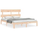 vidaXL Cadre de lit sans matelas bois de pin massif