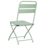 vidaXL Chaise de jardin pliante 2 Pièces Menthe claire 42 x 52 x 82 cm