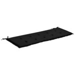 Vidaxl coussin de banc de jardin noir et gris 150 x 50 x 3 cm