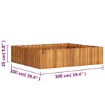 vidaXL Lit surélevé de jardin 100x100x25 cm Bois massif d'acacia