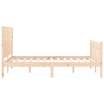 vidaXL Cadre de lit avec tête de lit 120x200 cm bois massif