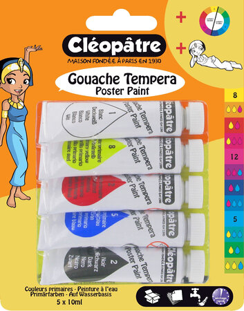 Gouache 10 ml 5 tubes