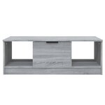 vidaXL Table basse sonoma gris 102x50x36 cm bois d'ingénierie