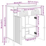 vidaXL Buffet Chêne artisanal 66 x 34 5 x 90 cm Bois d'ingénierie