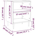 vidaXL Tables de chevet 2 Pièces chêne fumé 40x30x50 cm bois d'ingénierie