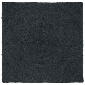 vidaXL Tapis de surface Carré Gris foncé 120 x 120 cm Jute