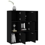 vidaXL Bibliothèque Noir 90x30x90 cm Bois d’ingénierie