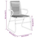 vidaXL Ensemble de salle à manger pour jardin 3 Pièces Noir Rattan PVC