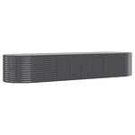 vidaXL Lit surélevé de jardin Acier enduit de poudre Anthracite