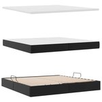 vidaXL Lit avec rangement et LED avec matelas Gris clair 200 x 200 cm