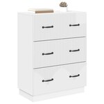 vidaXL Armoire à tiroirs Blanc brillant 66 x 34 5 x 87 cm