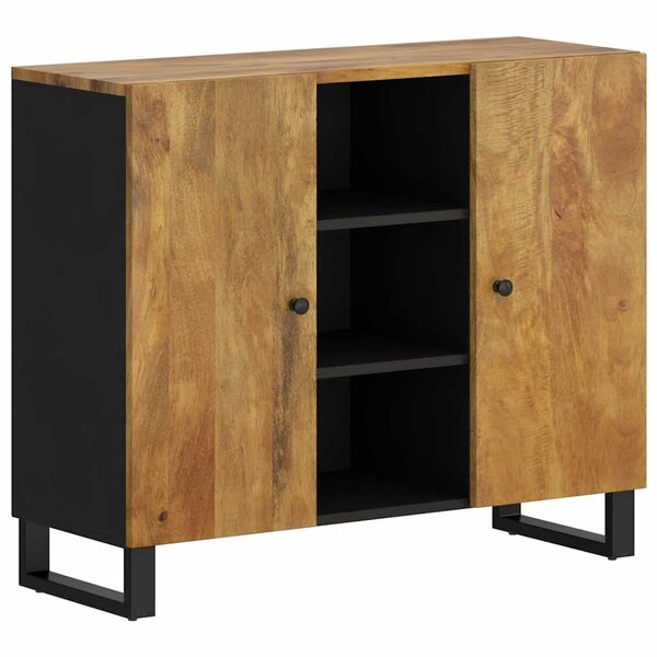vidaXL Buffet avec 2 portes 90x33x75 cm bois massif de manguier